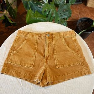 American eagle corduroy mustard shorts